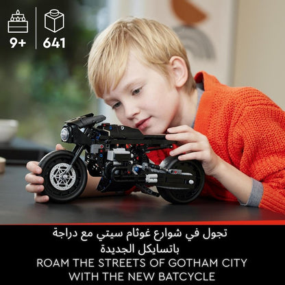 LEGO 42155 Technic THE BATMAN – BATCYCLE Set, Collectible Toy Motorbike, Scale Model Building Kit of the Iconic Super Hero Bike from 2022 Movie