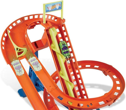 Hot Wheels City Roller Coaster Rally Playset, With 1 Hot Wheels Car