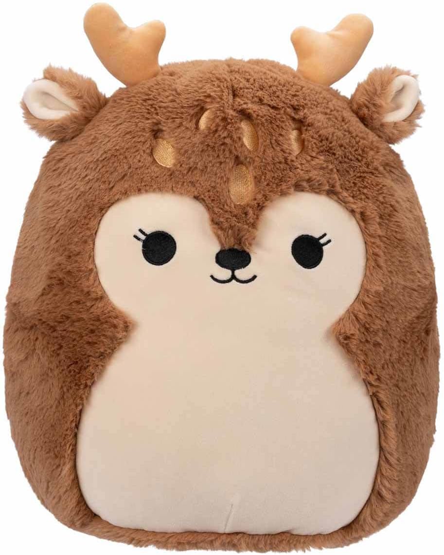 Squishmallows Fuzzamallow Dawn Fawn Stuffed Animal, 12-Inch Size, Brown