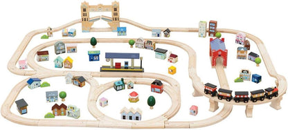 Le Toy Van - Cars & Construction - Wooden Train Set - London Train Set for 3 Year Old Boys and Girls - Train Track - 120 Piece Train Set - Role Play Toys - Girls and Boys Toys Age 3 +