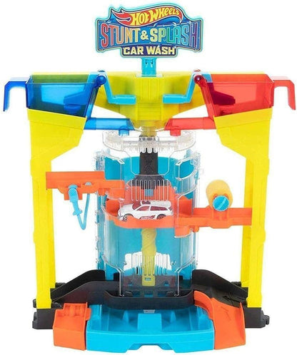 Hot Wheels Stunt Splash Car Wash Playset with 1 Color-Changing Car for Ages 4 Years & Up