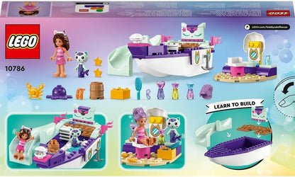 LEGO 10786 Gabby's Dollhouse Gabby & MerCat's Ship & Spa Boat Toy with Beauty Salon, Figures and Accessories, Playset for Girls, Boys, Kids 4 Plus Years Old (Pre-Order Now)