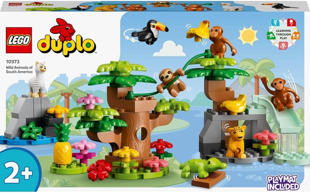 LEGO DUPLO Wild Animals of South America 10973 Learning and Education Toys Set; Building Blocks Toy for Toddlers (71 Pieces)