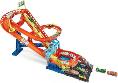 Hot Wheels City Roller Coaster Rally Playset, With 1 Hot Wheels Car