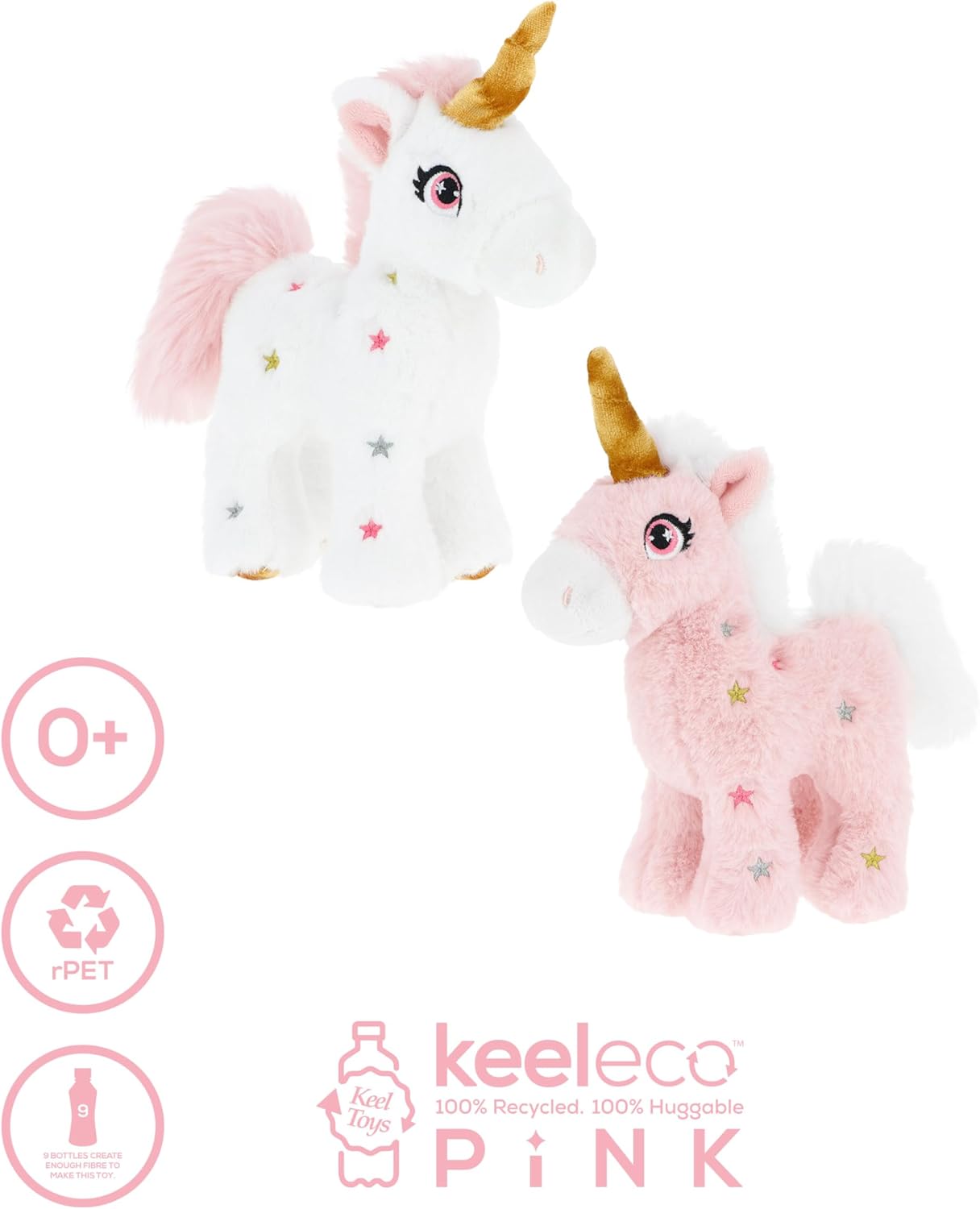 Keeleco Unicorn Pink 16cm Assorted, One Piece Sold Separately