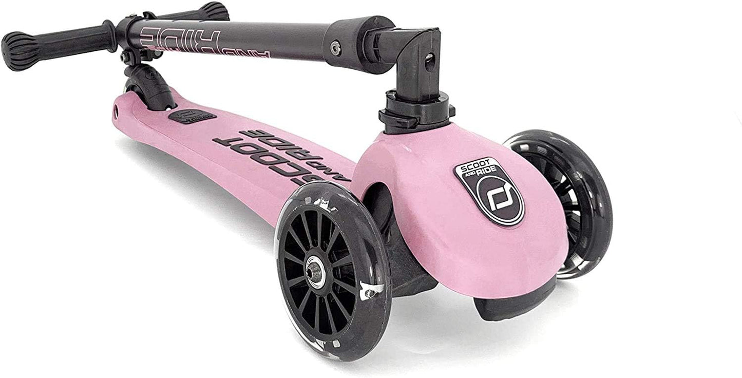 Scoot&Ride Highwaykick 3 LED Scooter, Rose