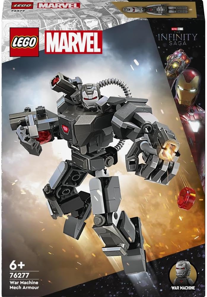 LEGO® Marvel War Machine Mech Armour 76277 Building Blocks Toy Set; Superhero Toys for Boys, Girls, and Kids (154 Pieces)