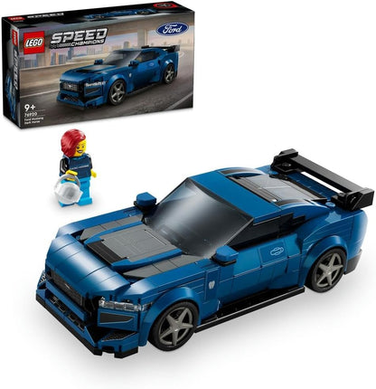 LEGO Speed Champions Ford Mustang Dark Horse Sports Car Toy Vehicle for 9 Plus Year Old Boys & Girls, Buildable Model Set with Driver Minifigure, Kids' Bedroom Decoration, Birthday Gift Idea 76920