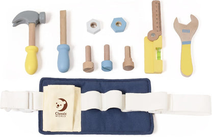 Classic World Tool Belt: Spark Your Little Builder's Imagination, is a pretend play tool belt for toddlers