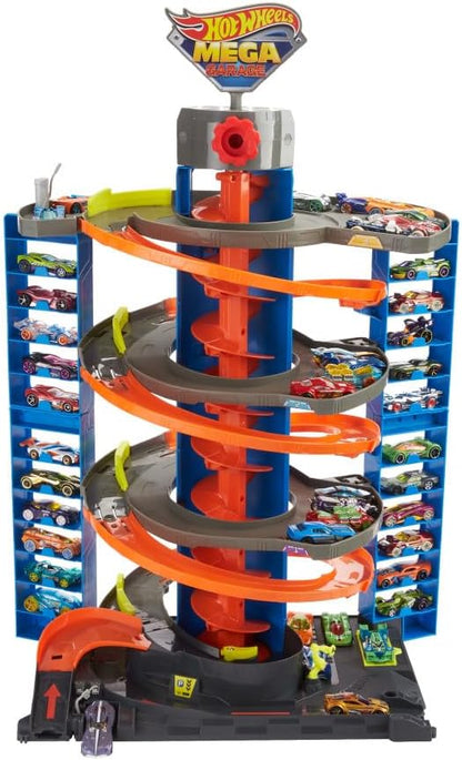 Hot Wheels City Mega Garage Playset with 1 Vehicle for Kids 4 Years & Older