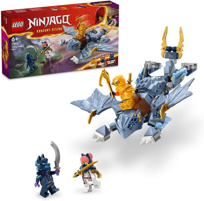 LEGO NINJAGO Young Dragon Riyu Toy, Dragons Rising Playset for 6 Plus Year Old Boys, Girls & Kids, Includes 3 Ninja Character Minifigures with Sword Accessories for Independent Play, Gift Idea 71810