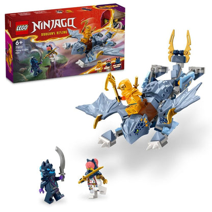 LEGO NINJAGO Young Dragon Riyu Toy, Dragons Rising Playset for 6 Plus Year Old Boys, Girls & Kids, Includes 3 Ninja Character Minifigures with Sword Accessories for Independent Play, Gift Idea 71810