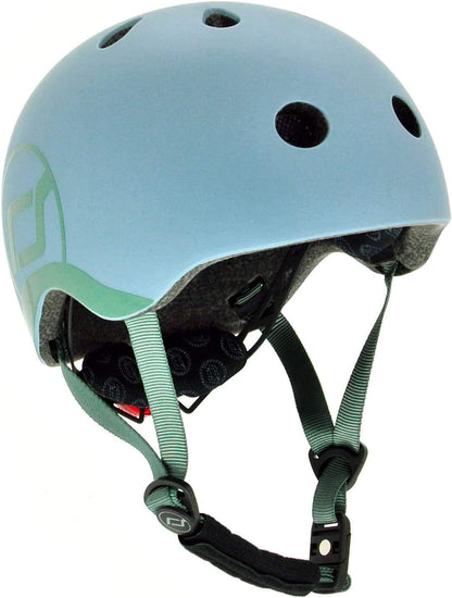 Scoot & Ride Unisex_Adult Kinder Fahrradhelm Bicycle Helmet, Steel, 45 Bis 51Cm 96322