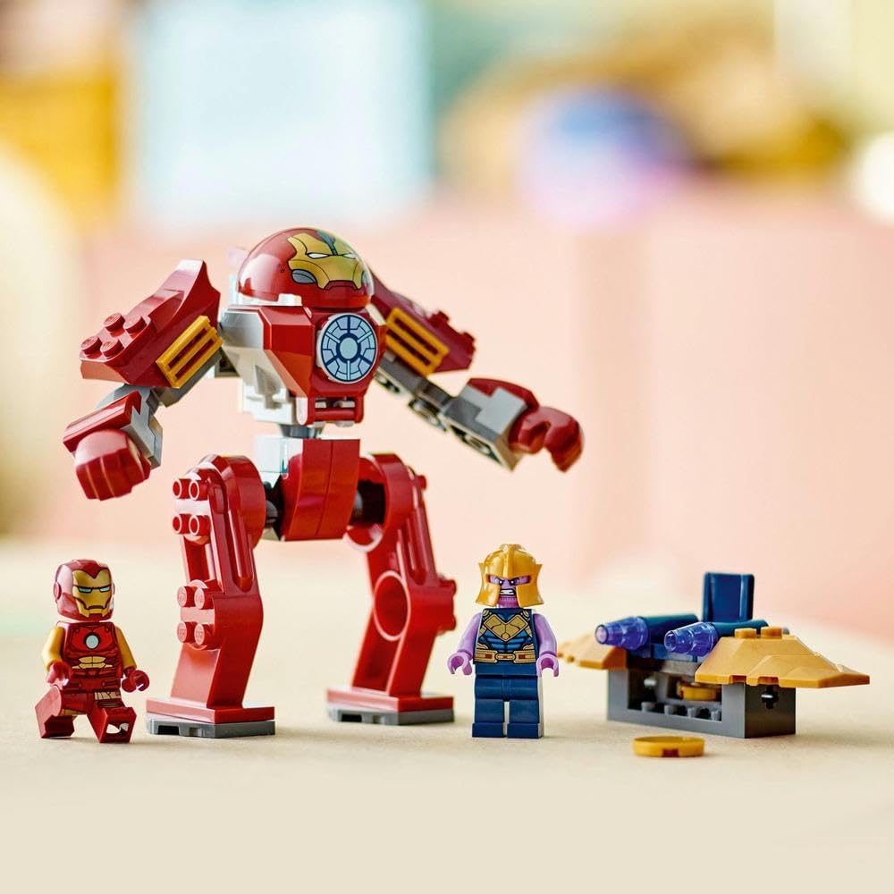 LEGO 76263 Marvel Iron Man Hulkbuster vs. Thanos Playset for Kids Aged 4 Plus, Super Hero Action Based on Avengers: Infinity War, with Buildable Action Figure, Toy Plane and 2 Minifigures