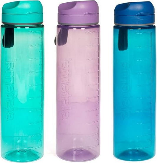 Sistema Tritan Bottle, Large Capacity, Sports Bottle, Lightweight, Travel-Friendly, Assorted Colors, 1 Piece, 1 Liter