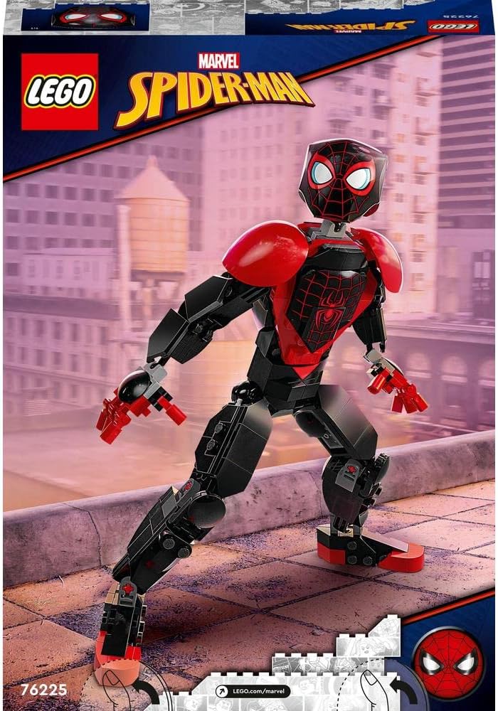 LEGO® 76225 Marvel Miles Morales Figure Set, Fully Articulated Spider-Man Action Toy, Super Hero Movie Collectible, Birthday Gift Idea for Kids