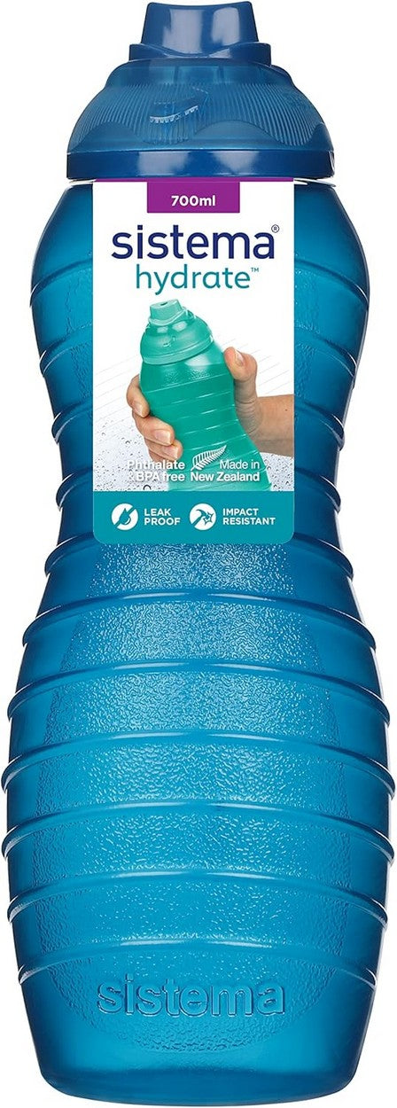 Sistema Davina Water Bottle, Portable, Drink Bottle, Lightweight, Travel-Friendly, Twist N Sip, Assorted 1 Piece, 700ML