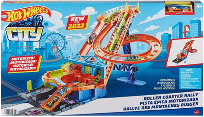 Hot Wheels City Roller Coaster Rally Playset, With 1 Hot Wheels Car