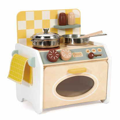 Classic World Mini Kitchen | Wooden Mini Kitchen Set for Kids | Wooden Play Kitchen Toys for Boys and Girls 3 Years + | Encourages the Development of Communications Skills and Fine Motor Skills