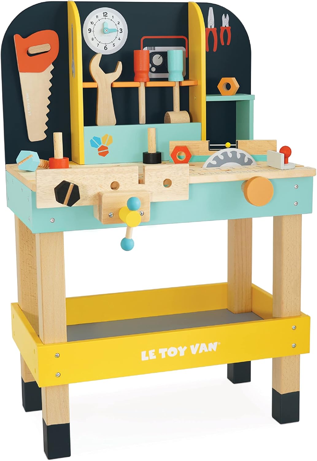 Le Toy Van - Cars & Construction Alex's Wooden Work Bench | Educational Construction Set for Role Play | Pretend Play Wooden Tools - Suitable for 3 Year Olds+