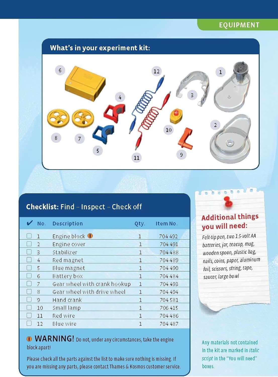 Thames & Kosmos Motors & Generators Science Kit | 25 Guided STEM Experiment Lessons | 48 Page Color Student Guide | Grades 3-6 | Ages 8+ | Play & Learn | Parents' Choice Silver Award Winner