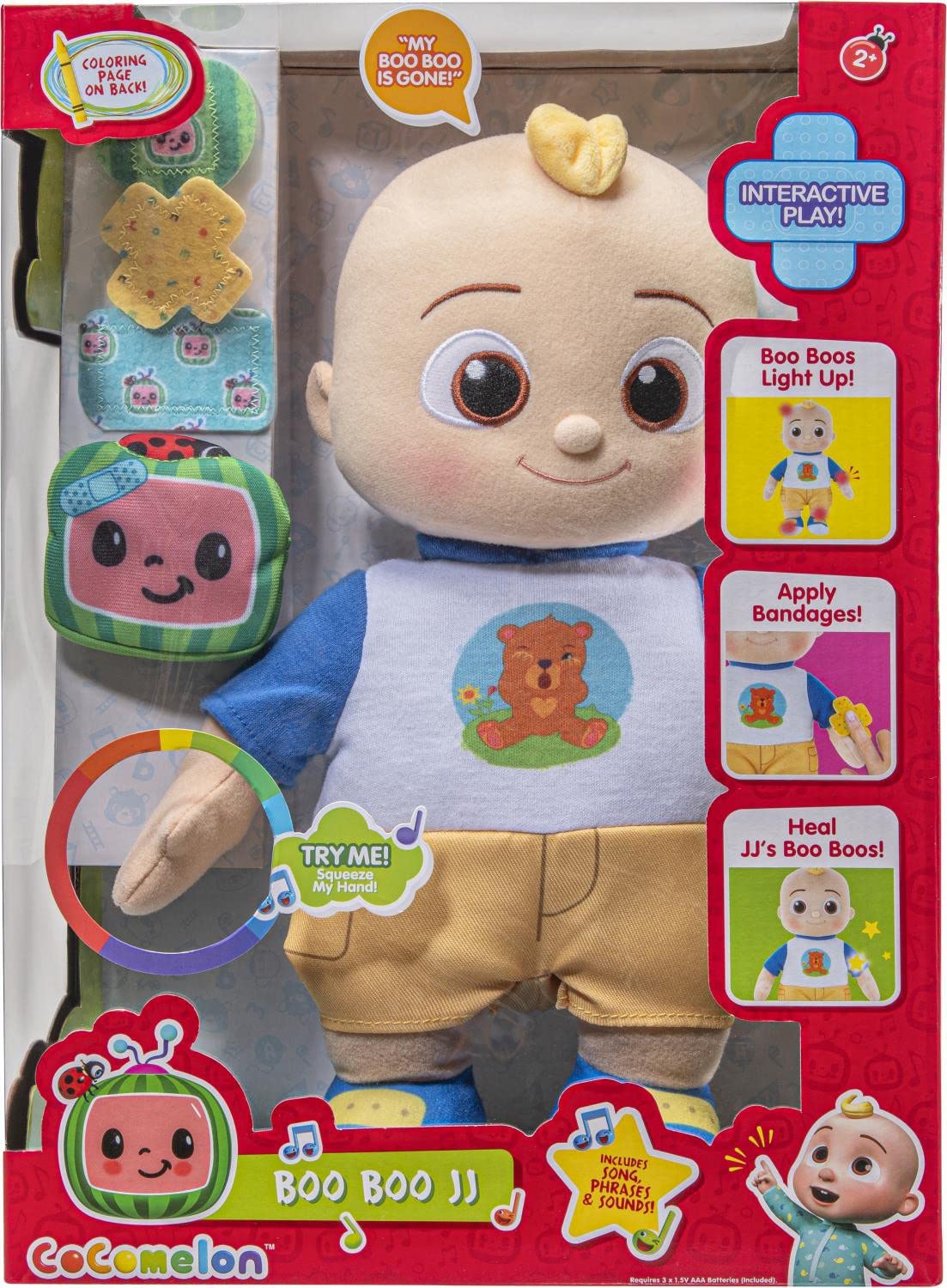 Cocomelon Boo Boo JJ Plush 11-Inch Doll Battery Operated