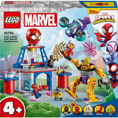 LEGO Marvel Spidey and his Amazing Friends Team Spidey Web Spinner Headquarters Super Hero Building Toy, Vehicle Set, Gift for 4 Plus Year Old Kids, Boys, Girls and Fans of the Disney+ Show 10794