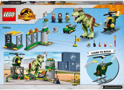 LEGO Jurassic World T. rex Dinosaur Breakout 76944 Building Blocks Toy Set; Toys for Boys, Girls, and Kids (140 Pieces)