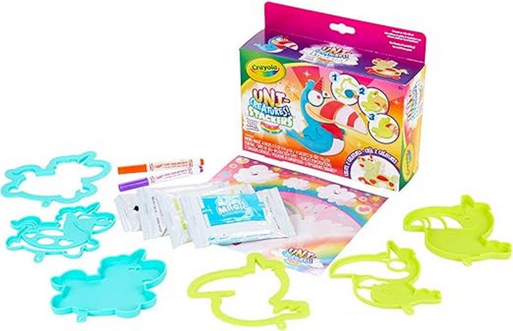 Crayola Model Magic Stackers – Uni-Creatures Theme, Easy Sculpting Set for Kids, Non-Toxic, Creative Fun, Ideal for Ages 4+, Colorful Crafting Activity