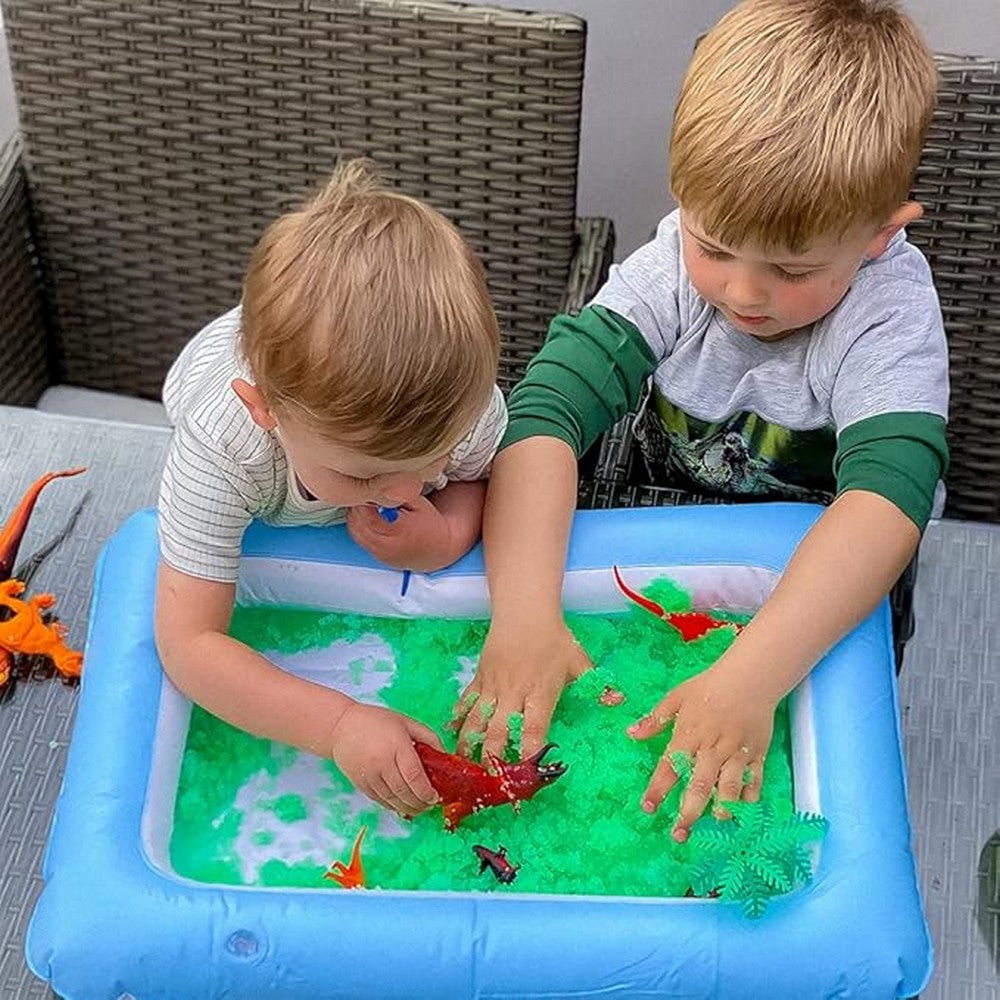 Gelli Baff Zimpli Kids Gelli World Dino Pack with 8 Piece Dinosaur set, Play Tray, Gelly Powder, Transform Water into Gelly Fun, Dinosaur-Themed Play, Safe, Mess-Free Creative Play