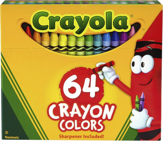 Crayola 64-Count Crayons - Non-Peggable, Vibrant Colors, Ideal for Kids, Art Projects, Classroom Essentials