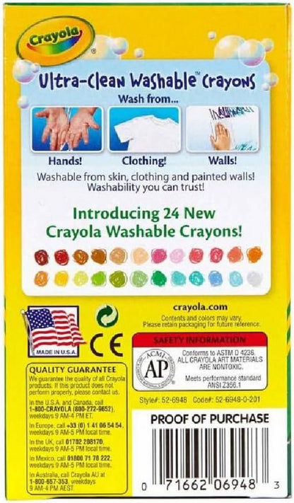 Crayola 48-Count Ultra-Clean Washable Crayons - Regular Size, Vibrant Colors, Ideal for Kids, Art Supplies, Creative Projects