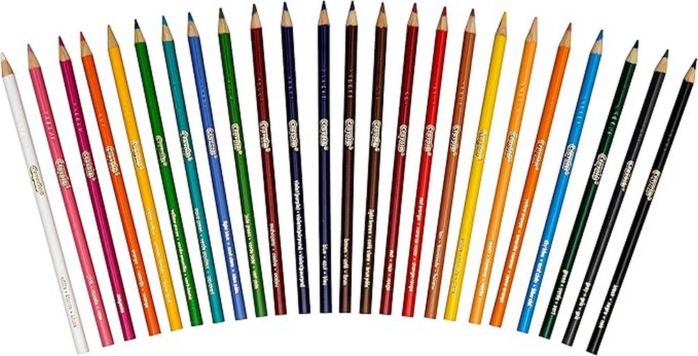 Crayola 24-Count Colored Pencils, Long - Vibrant Colors, Easy to Sharpen, Art Projects, Creative Supplies, Drawing, Classroom Essentials