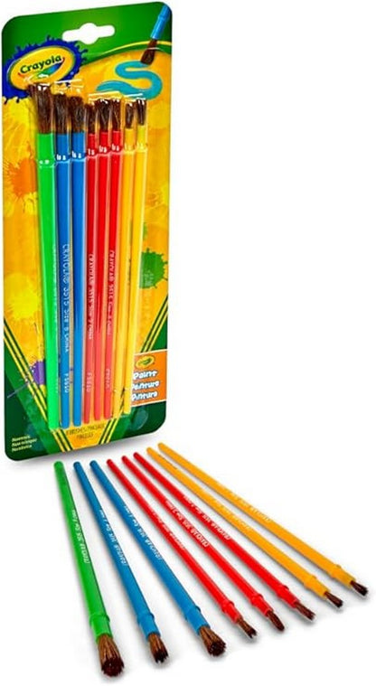Crayola Art & Craft Brush Set Blister Pack - Ideal for Kids, Multi-Purpose Brushes, Art Supplies, Creative Projects, Painting, Crafting Tools