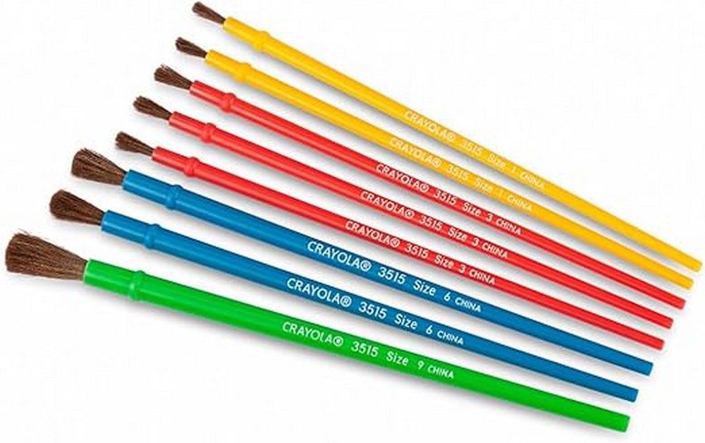 Crayola Art & Craft Brush Set Blister Pack - Ideal for Kids, Multi-Purpose Brushes, Art Supplies, Creative Projects, Painting, Crafting Tools