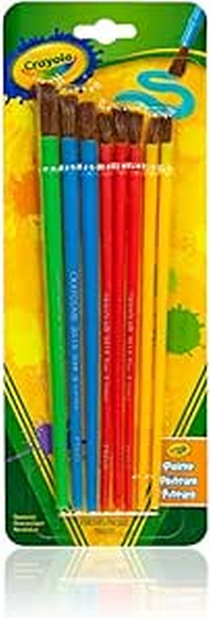 Crayola Art & Craft Brush Set Blister Pack - Ideal for Kids, Multi-Purpose Brushes, Art Supplies, Creative Projects, Painting, Crafting Tools