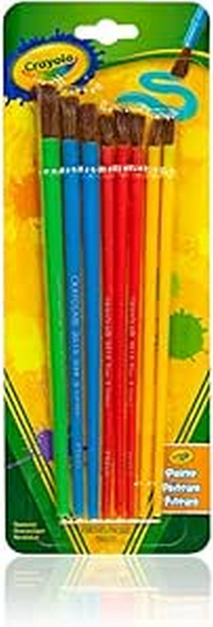 Crayola Art & Craft Brush Set Blister Pack - Ideal for Kids, Multi-Purpose Brushes, Art Supplies, Creative Projects, Painting, Crafting Tools