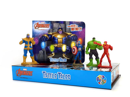 Hi5 Marvel Avengers Tattle Tales includes 4 Figurine and a Story Book, Story and Activity Book for Kids, Fun Avengers-Themed Adventures, Ideal for Ages 4+