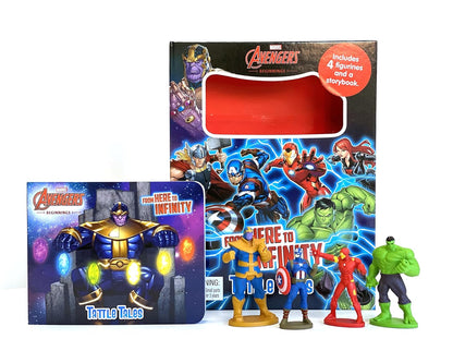 Hi5 Marvel Avengers Tattle Tales includes 4 Figurine and a Story Book, Story and Activity Book for Kids, Fun Avengers-Themed Adventures, Ideal for Ages 4+