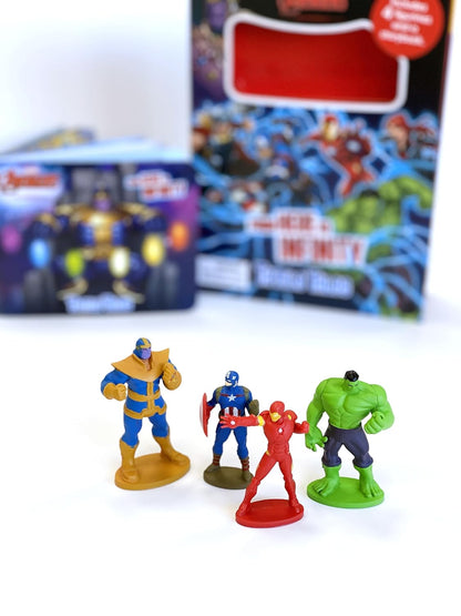 Hi5 Marvel Avengers Tattle Tales includes 4 Figurine and a Story Book, Story and Activity Book for Kids, Fun Avengers-Themed Adventures, Ideal for Ages 4+