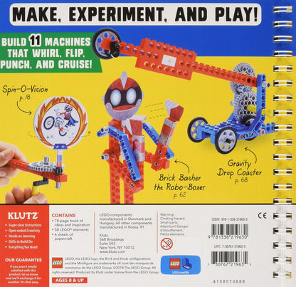 Kultz LEGO Gadgets includes 78 Page Book of Ideas and Inspiration, 58 LEGO Elements, and 6 Paper Carft, Build Functional Gadgets and Toys