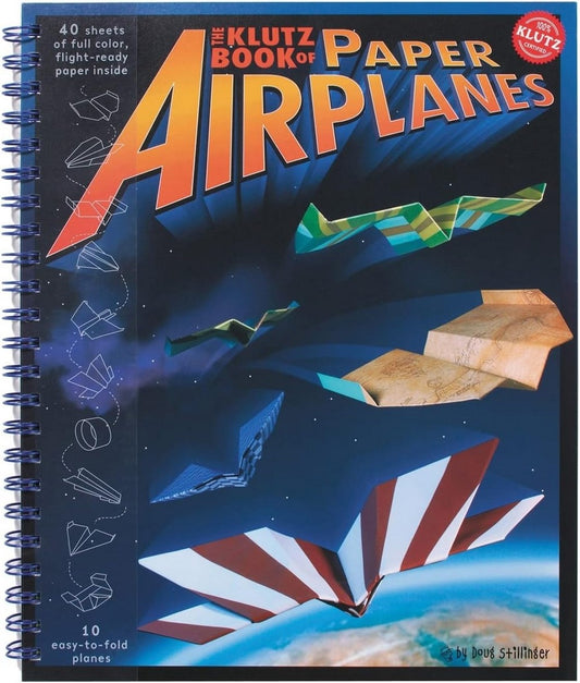 Kultz Book of Paper Airplanes –Step-by-Step Guide to Folding Fun, Creative Paper Airplane Kit for Kids, Includes Paper and Instructions