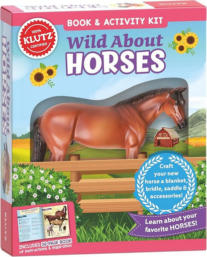 Kultz Wild About Horses Creative Horse-Themed Craft Kit for Kids with Materials to Make Horse Art and Projects and  36 page Boook, Ideal for Ages 6+