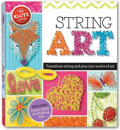 Kultz String Art – Creative DIY Craft Kit for Kids include Pin and Pushing Tool, Fun String Art Projects with Colorful Threads, Perfect for Learning Design and Art