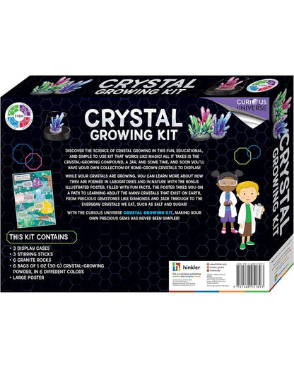 Hinkler Curious Universe Crystal Growing Kit - DIY Science Set, Crystal Formation Activity, Educational STEM Project, Fun Experiment for Kids