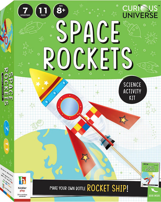 Hinkler Curious Universe Space Rockets Kit - DIY Rocket Building Set, Educational STEM Activity, Space Exploration Fun, Science Project for Kids