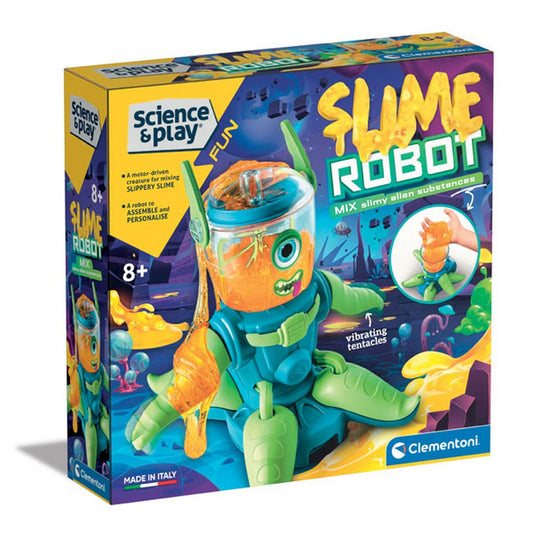 Clementoni Slime Robot – Battery-Operated DIY STEM Kit for Kids, Create and Play with Interactive Slime Toy, Educational Robotics for Learning and Fun