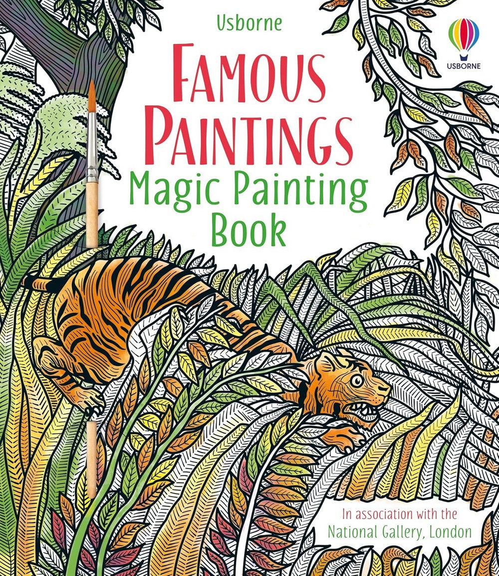 Usborne Famous Paintings Magic Painting Book – Creative Art Activity, Watercolor Painting, Classic Artworks, Fun for Kids, Ages 5+