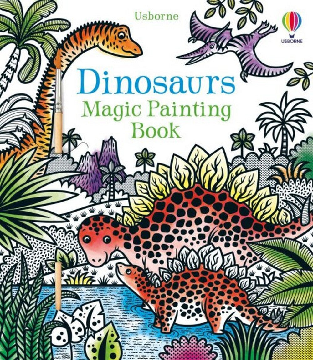 Usborne Dinosaurs Magic Painting Book – Interactive Watercolor Painting, Fun Dinosaur Art, Ages 5+, Easy-to-Use, Creative Activity