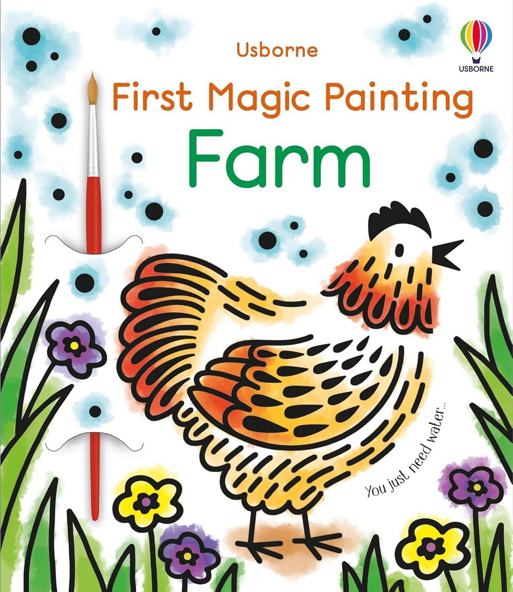 Usborne First Magic Painting Farm – Fun Watercolor Painting, Interactive Farm Animal Art, Ages 3+, Easy Painting for Kids, Creative Activity, Learning About Animals